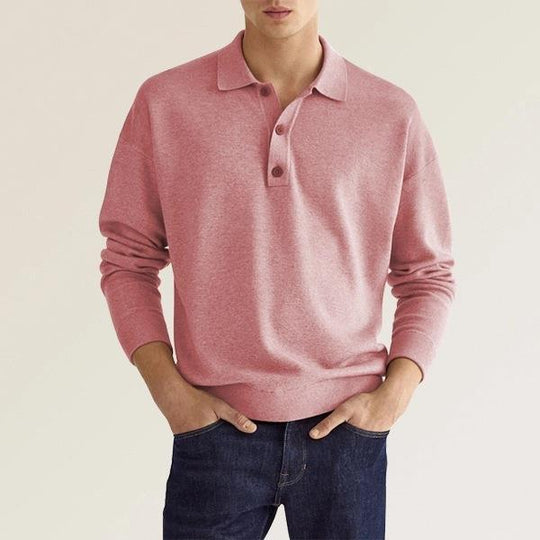 Herren Poloshirt aus weichem Material mit Knopfleiste Heidi-Mode