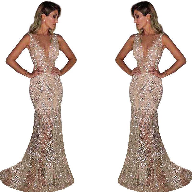Damen Elegantes Abendkleid mit schimmernden Pailletten und figurbetontem Schnitt Heidi-Mode