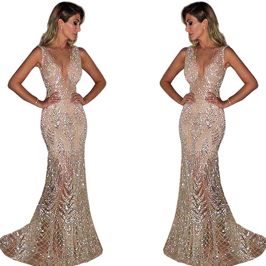 Damen Elegantes Abendkleid mit schimmernden Pailletten und figurbetontem Schnitt Heidi-Mode