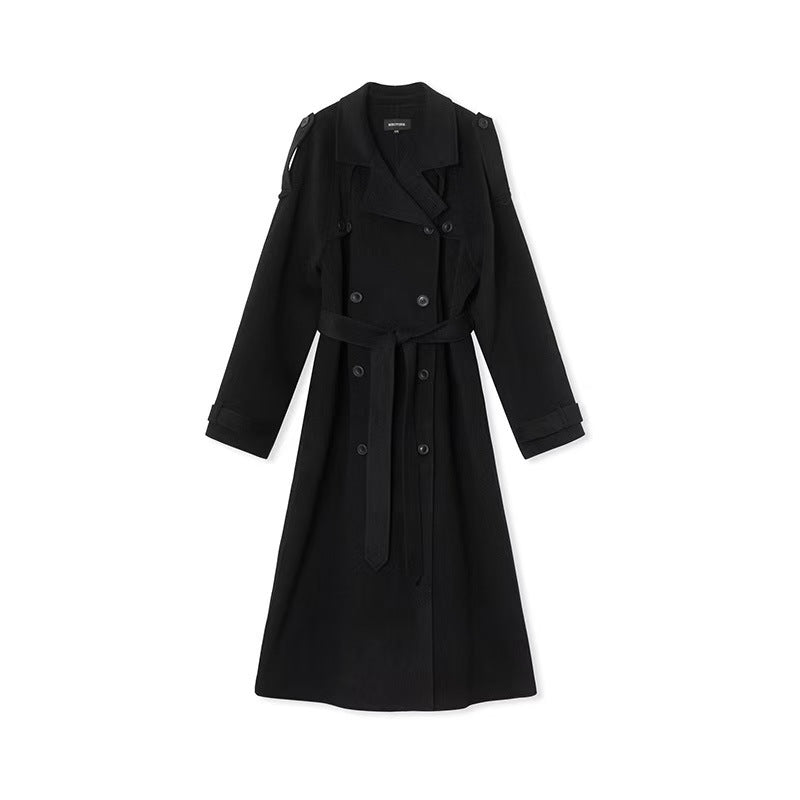 Damen eleganter und stylischer Trenchcoat mit taillierbarem Gürtel Heidi-Mode