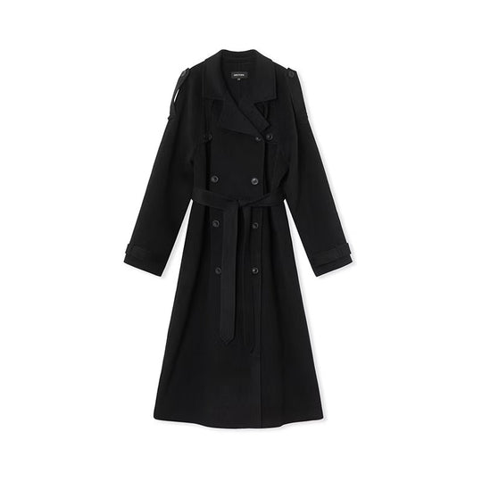 Damen eleganter und stylischer Trenchcoat mit taillierbarem Gürtel Heidi-Mode
