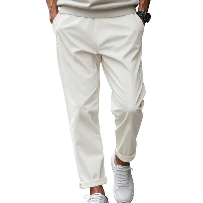 Herren elegante Chino-Hose mit bequemem Bund und modischem Schnitt Heidi-Mode