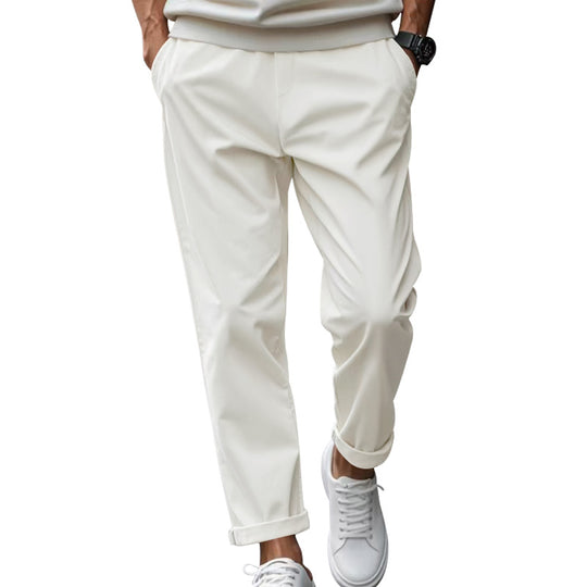 Herren elegante Chino-Hose mit bequemem Bund und modischem Schnitt Heidi-Mode