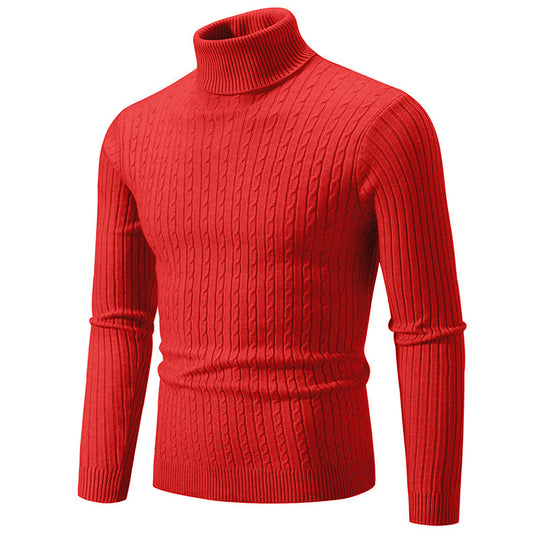 Herren Rollkragenpullover aus komfortabler Strickqualität Heidi-Mode