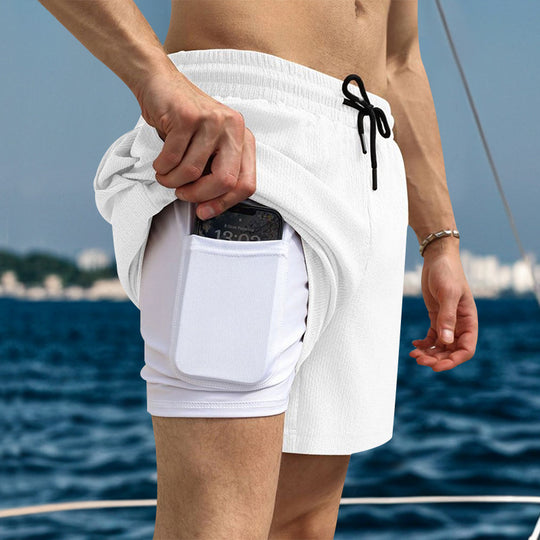 Herren Shorts aus strapazierfähigem Schnell trocknendem Material mit geräumigen Seitentaschen Heidi-Mode