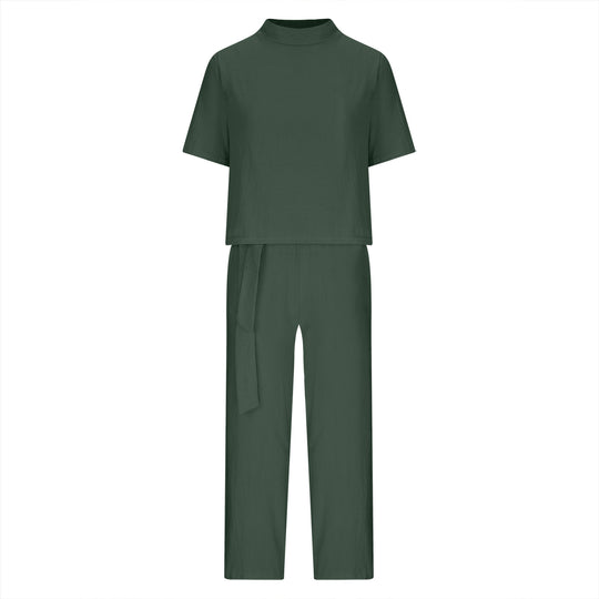 Damen lässiger Zweiteiler im minimalistischen Design Heidi-Mode