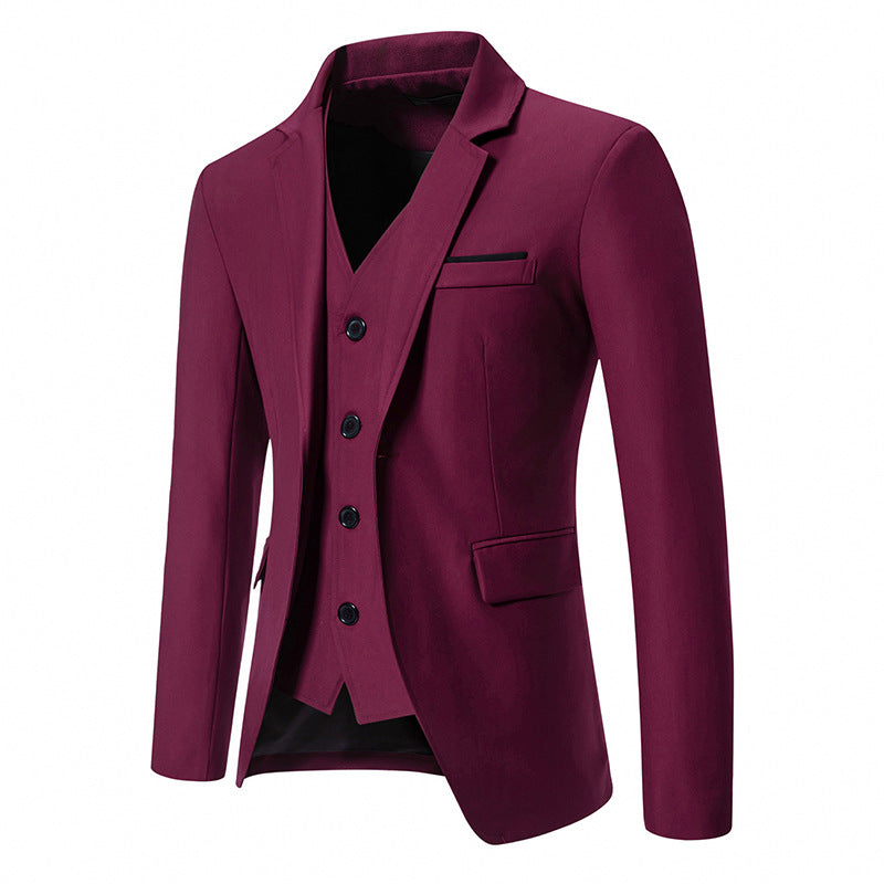 Herren elegant ausgestattetes Anzugset mit Blazer, Weste und Hose Heidi-Mode