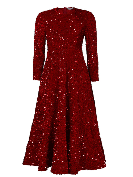 Damen Abendkleid mit glitzernden Pailletten und eleganter A-Linie Heidi-Mode