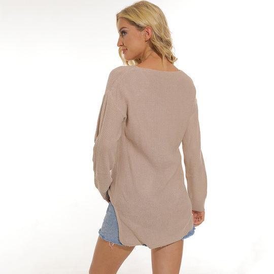 Damen Pullover mit weichem Maschenstrick und lässigem Schnitt Heidi-Mode