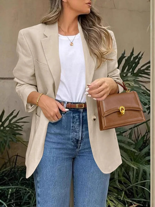 Damen Eleganter Blazer mit modernen Schnittlinien und praktischen Taschen Heidi-Mode