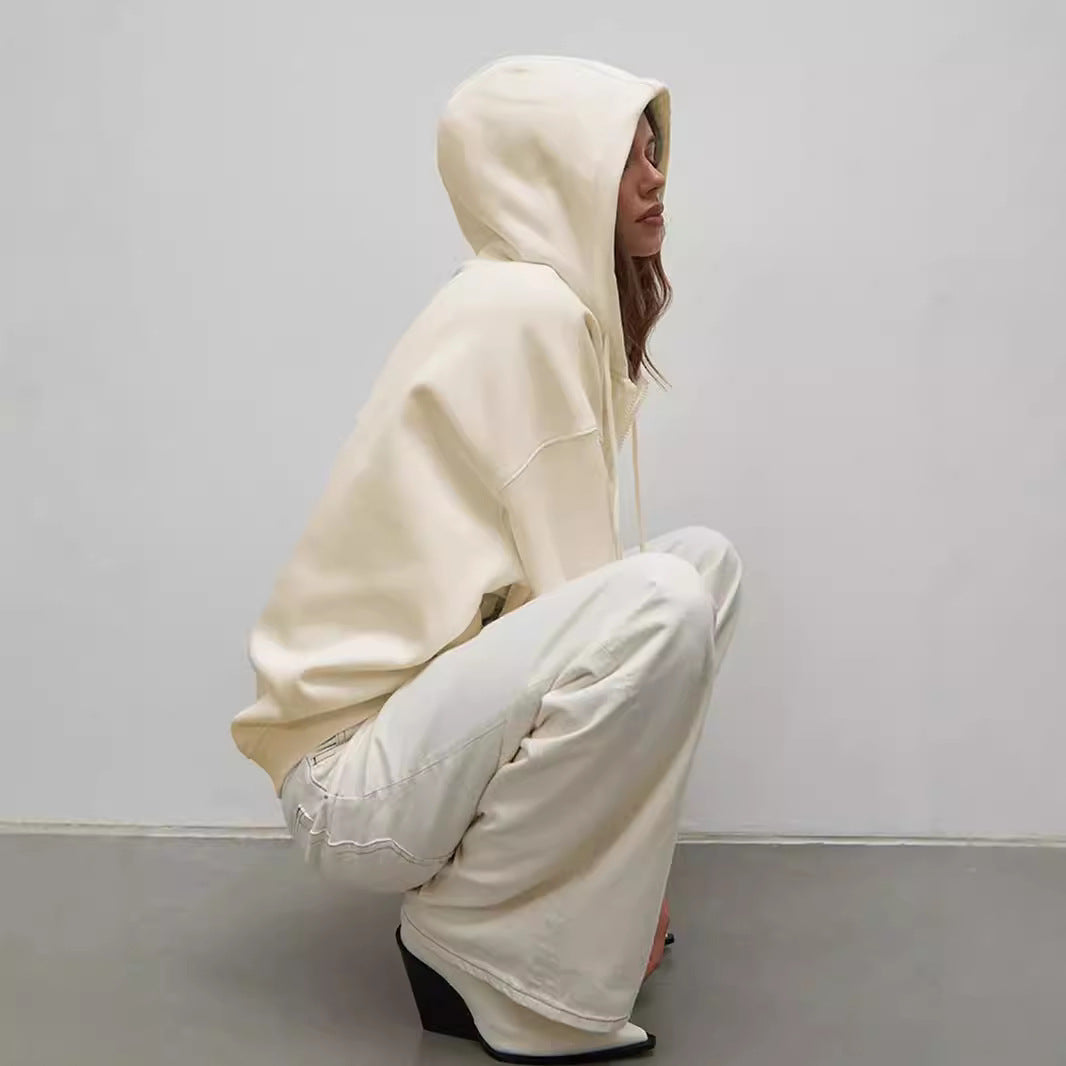 Damen Kuschelige Zip-Hoodie mit Oversized-Schnitt Heidi-Mode