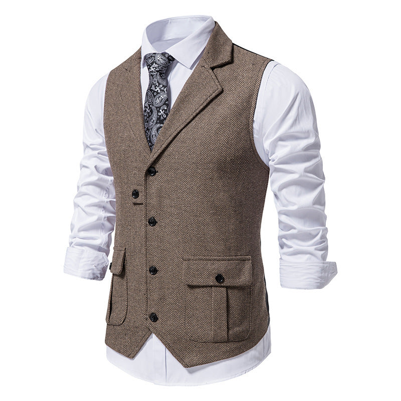 Herren Weste im klassischen Herringbone-Design Heidi-Mode