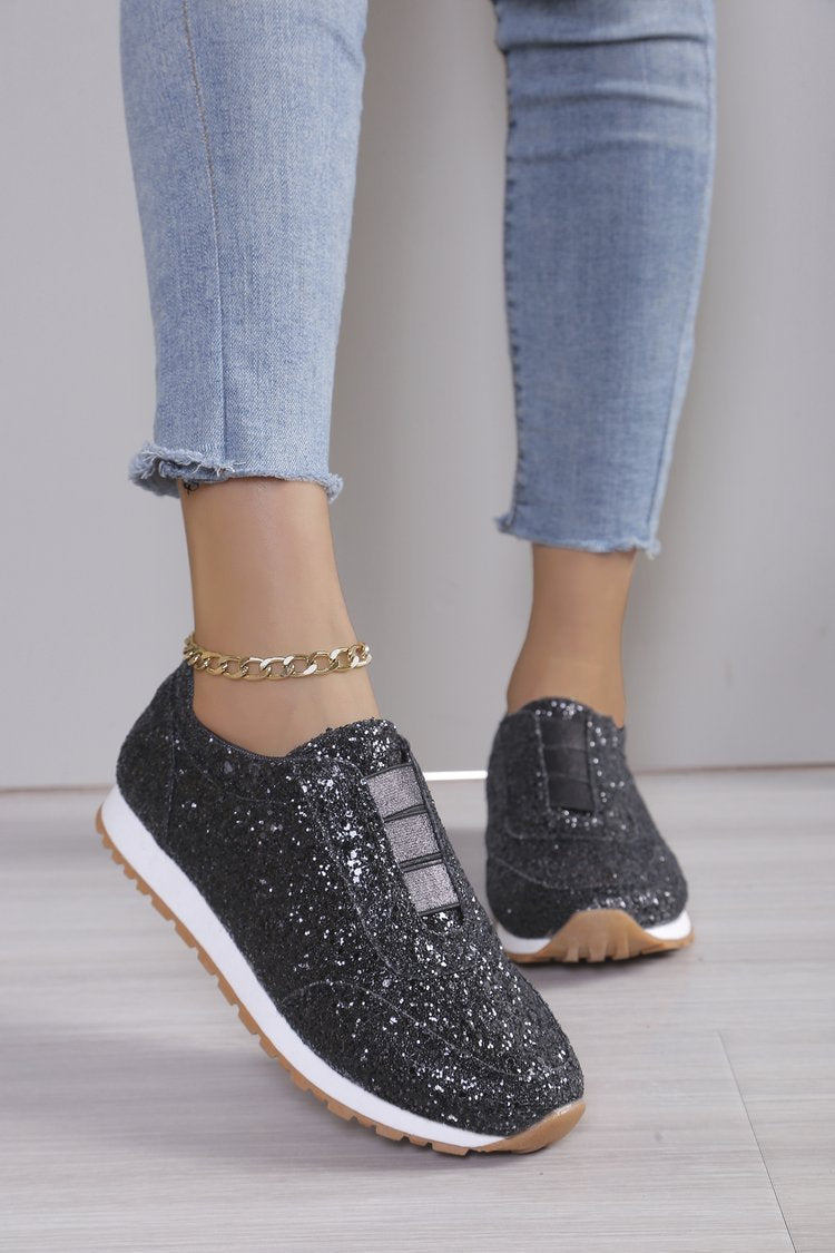 Damen Glitzernde Slip-On Sneakers Heidi-Mode