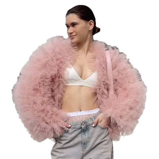 Damen Voluminöse Tülljacke Heidi-Mode