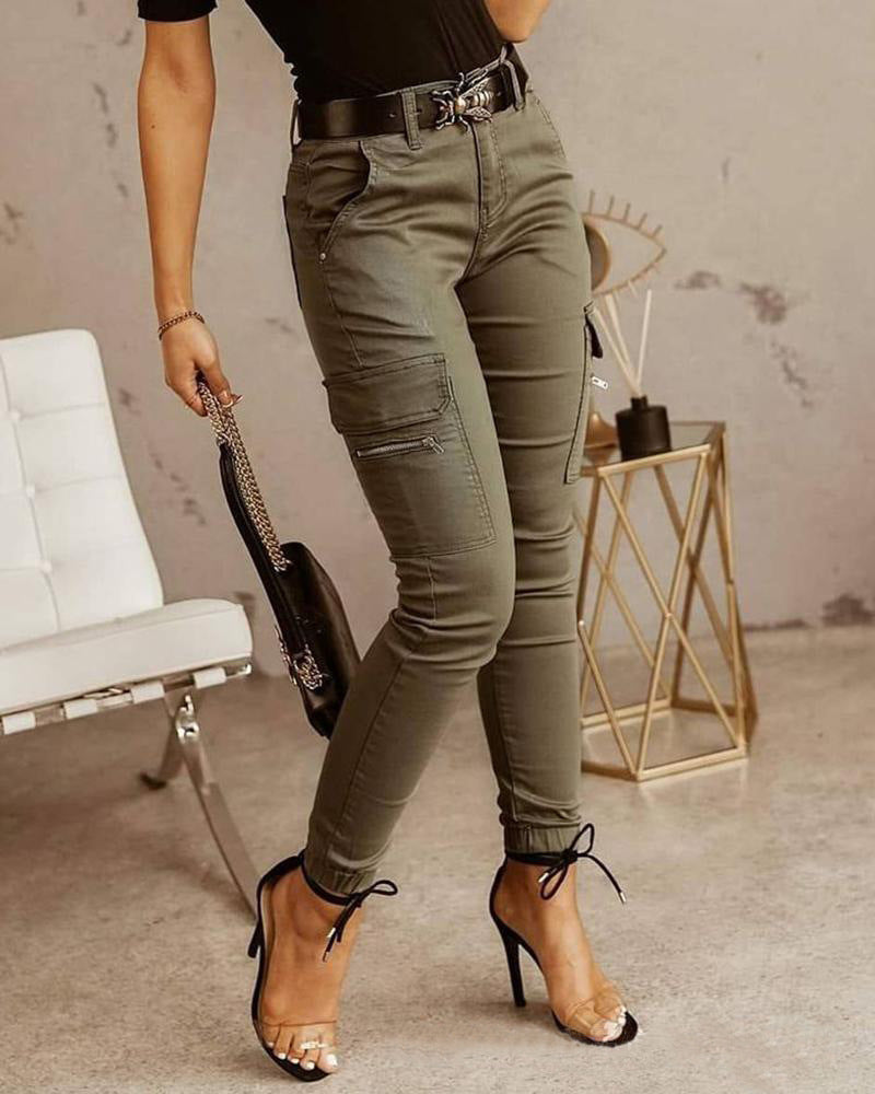 Damen Cargo-Hose mit praktischen Taschen und modernem Schnitt Heidi-Mode