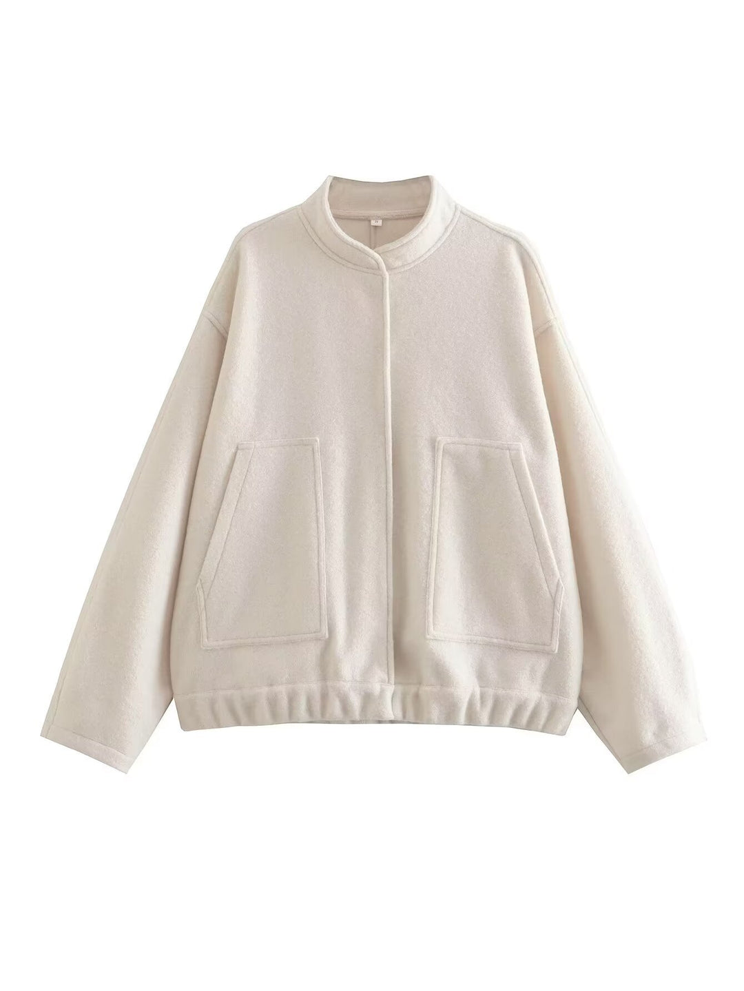 Damen Übergangsjacke mit modernem Stoffmix und praktischen Taschen Heidi-Mode