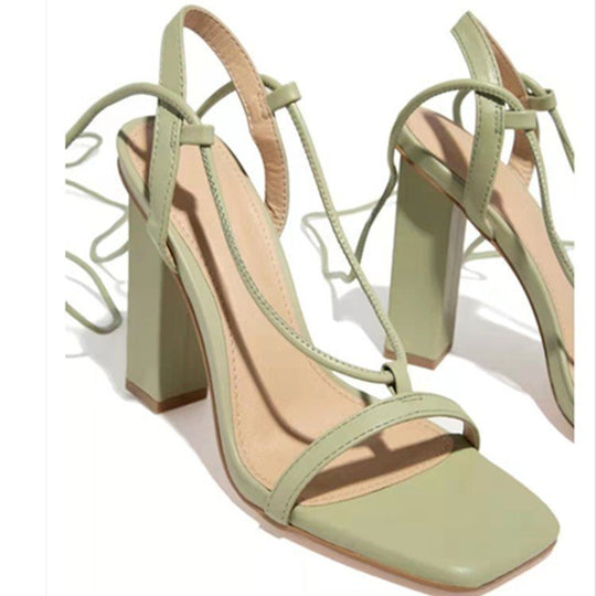 Damen Elegante High Heel Sandalen mit multifunktionalen Riemen Heidi-Mode