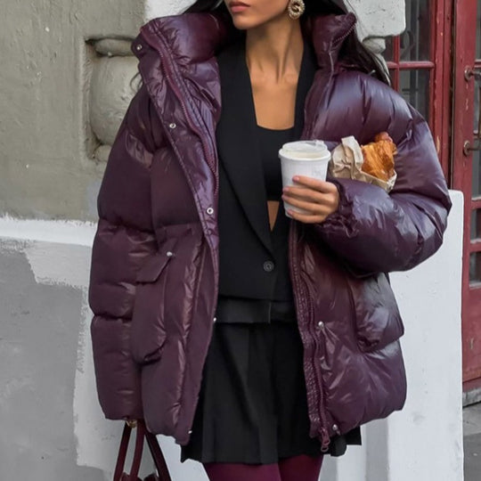 Damen Winterjacke mit voluminösem Schnitt und Wärmeisolierung Heidi-Mode
