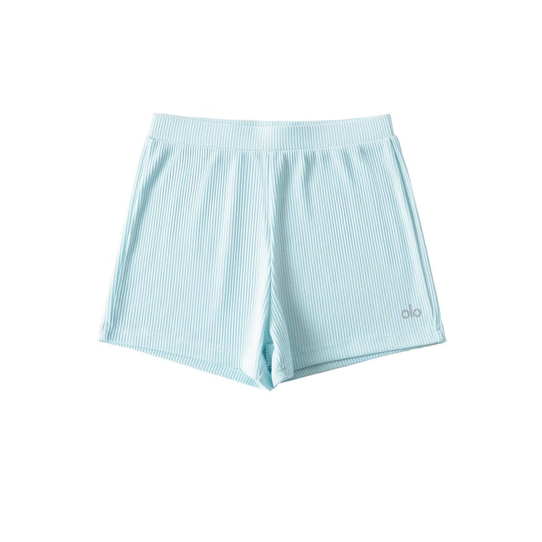 Damen Funktionsshorts im modernen Rippdesign mit elastischem Bund und praktischen Seitentaschen Heidi-Mode
