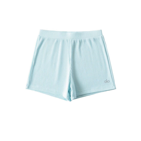 Damen Funktionsshorts im modernen Rippdesign mit elastischem Bund und praktischen Seitentaschen Heidi-Mode