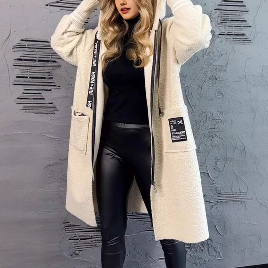Damen Kuschelige Teddyjacke mit praktischen Taschen Heidi-Mode