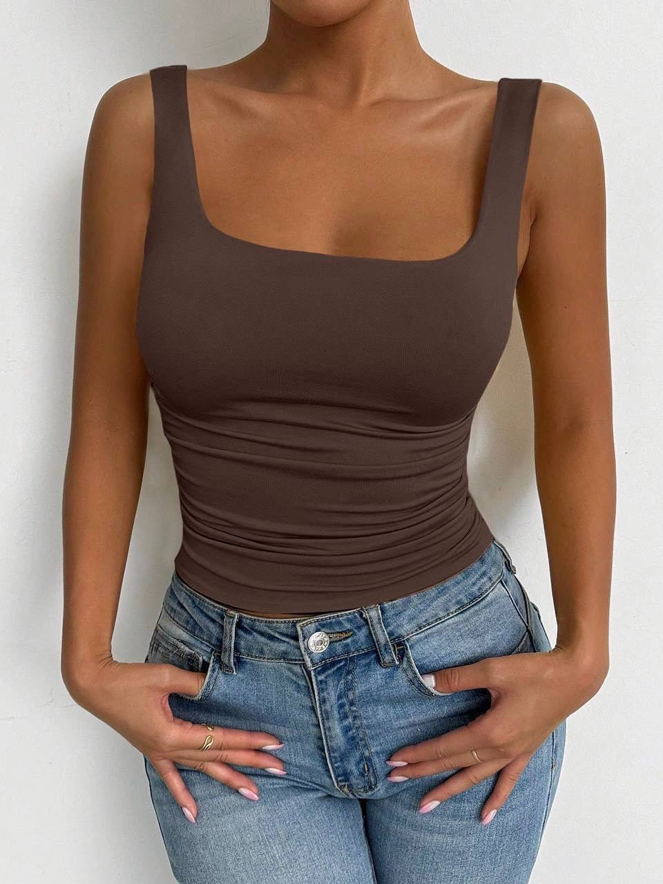 Damen Figurbetontes Top Heidi-Mode