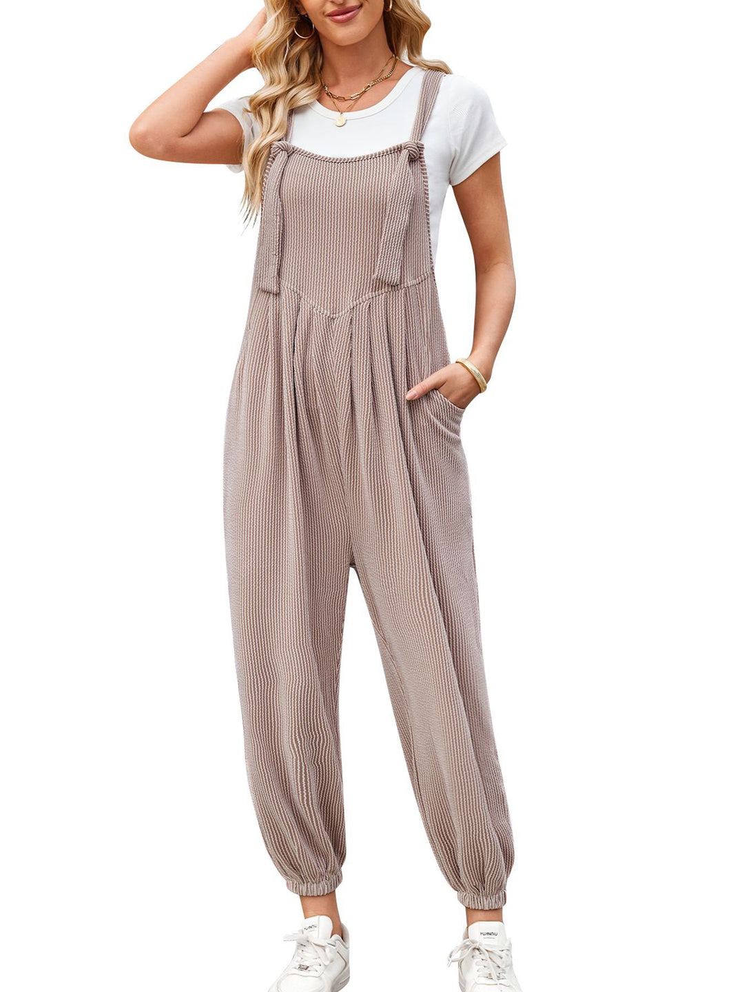 Damen Lässiger Jumpsuit mit praktischen Taschen Heidi-Mode