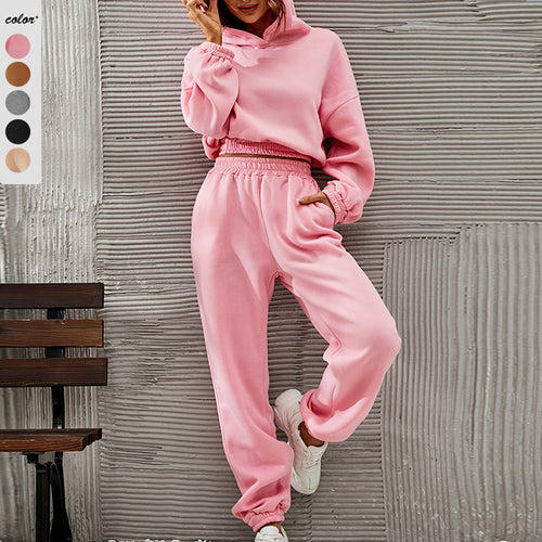 Damen Sportanzug mit lässiger Passform und elastischem Bund Heidi-Mode