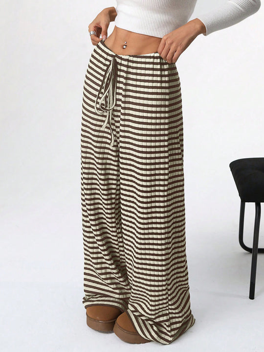 Damen komfortable Relaxhose mit weitem Schnitt und verstellbarem Kordelzug Heidi-Mode