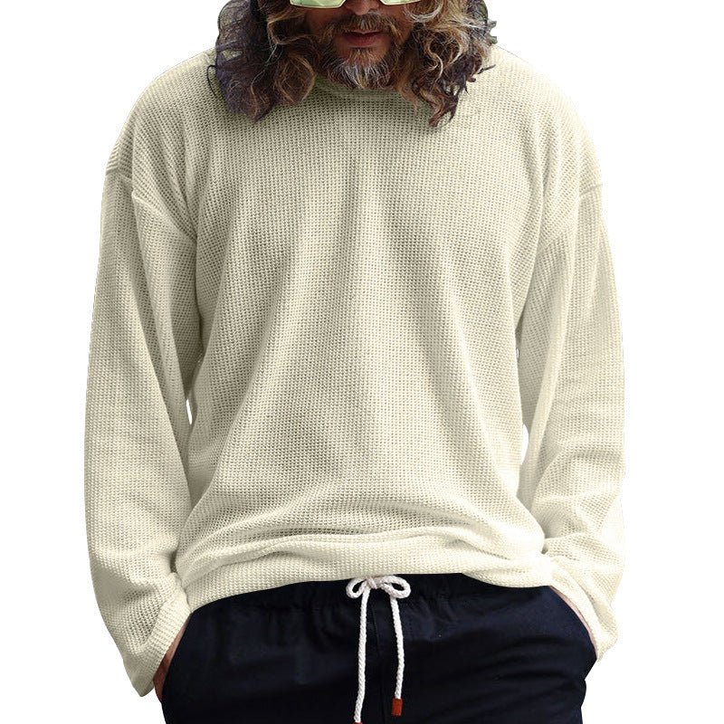 Herren Lässiges Langarmshirt aus atmungsaktivem Strukturstoff Heidi-Mode