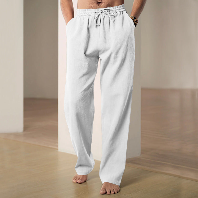 Herren Bequeme Freizeithose mit elastischem Bund und seitlichen Eingrifftaschen Heidi-Mode