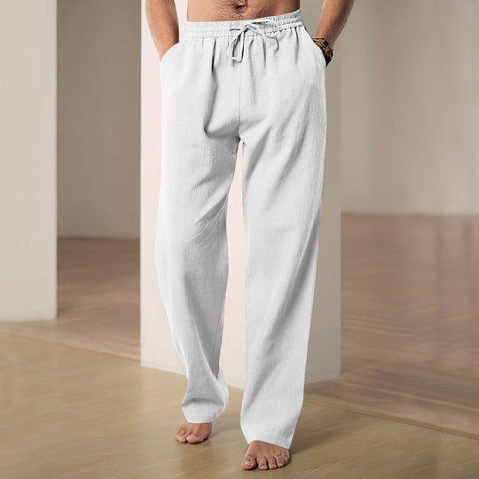 Herren Bequeme Freizeithose mit elastischem Bund und seitlichen Eingrifftaschen Heidi-Mode