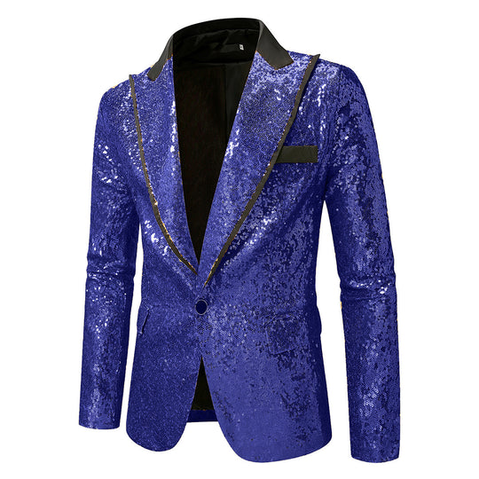 Herren Glitzernder Smokingblazer aus hochwertigem Satin Heidi-Mode