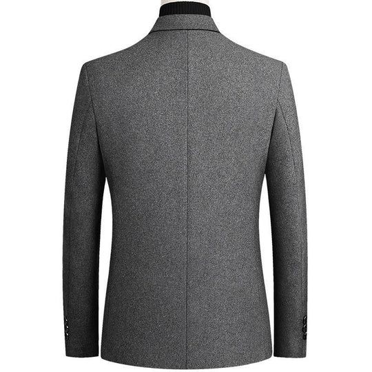 Herren eleganter Wollblazer im klassischen Schnitt mit feiner Textur Heidi-Mode