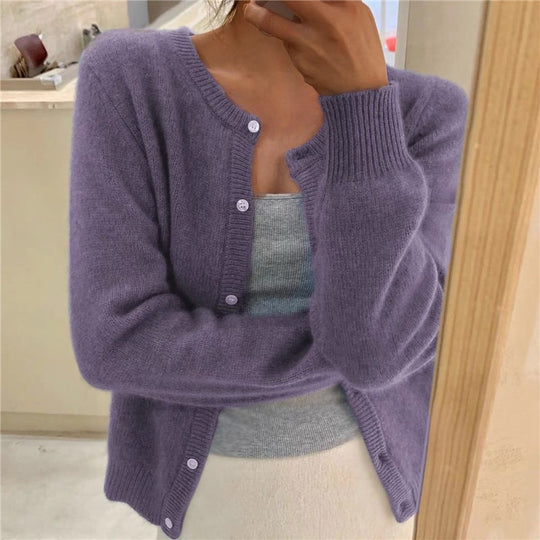 Damen kuschelige Strickjacke Heidi-Mode