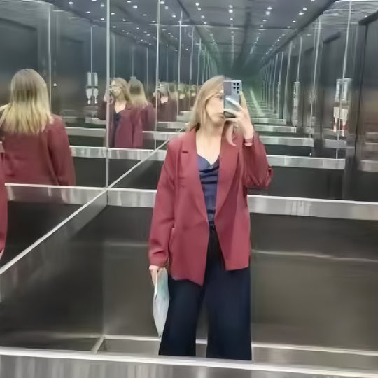 Damen Oversized Blazer mit doppelter Knopfreihe und lässigem Schnitt Heidi-Mode