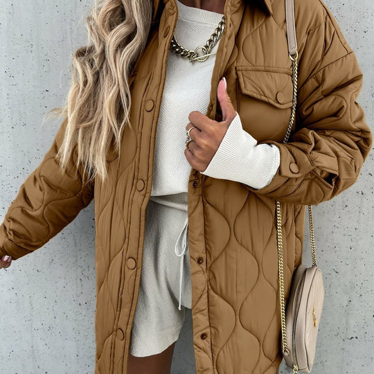 Damen Steppjacke im lässigen Oversized-Stil Heidi-Mode