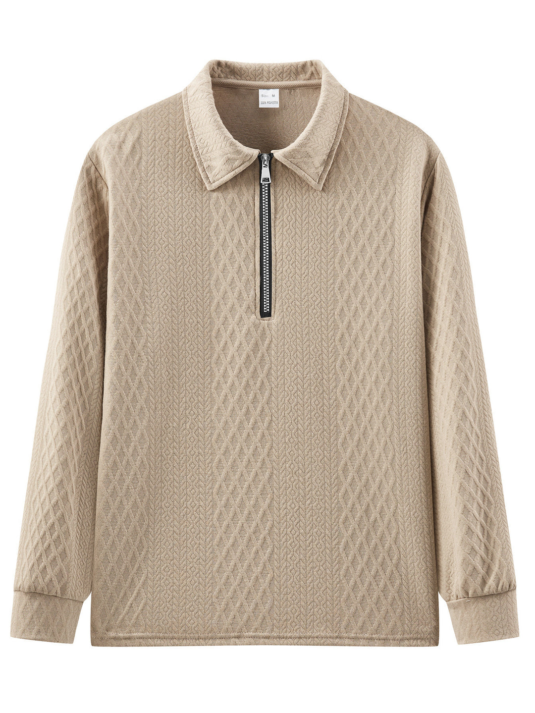 Herren Sweatshirt mit modischem Stehkragen und strukturiertem Design Heidi-Mode