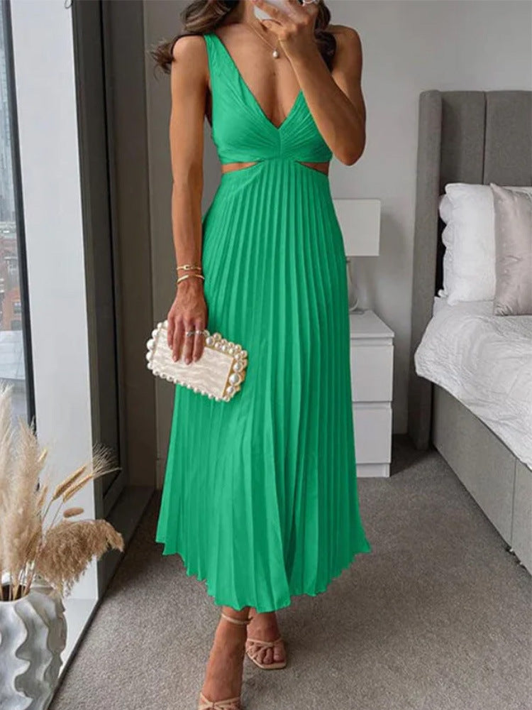 Damen Elegant gefaltetes Abendkleid Heidi-Mode