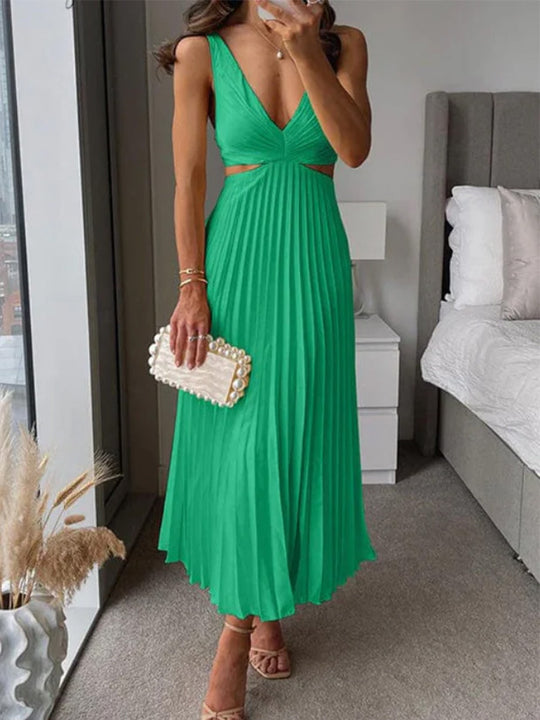 Damen Elegant gefaltetes Abendkleid Heidi-Mode