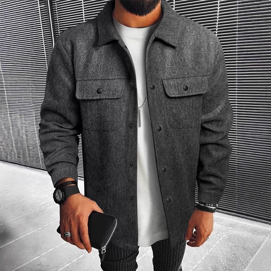 Herren Hemdjacke aus hochwertigem Wollmix Heidi-Mode