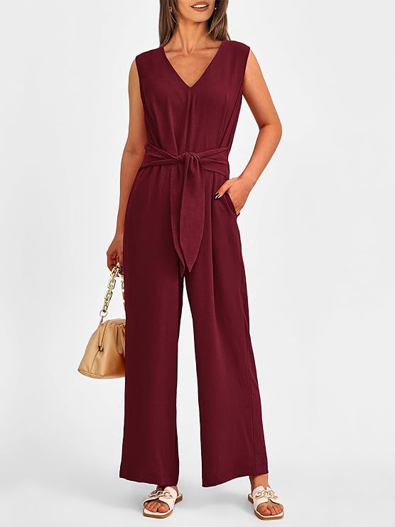 Damen eleganter Jumpsuit mit tailliertem Schnitt und weitem Bein Heidi-Mode