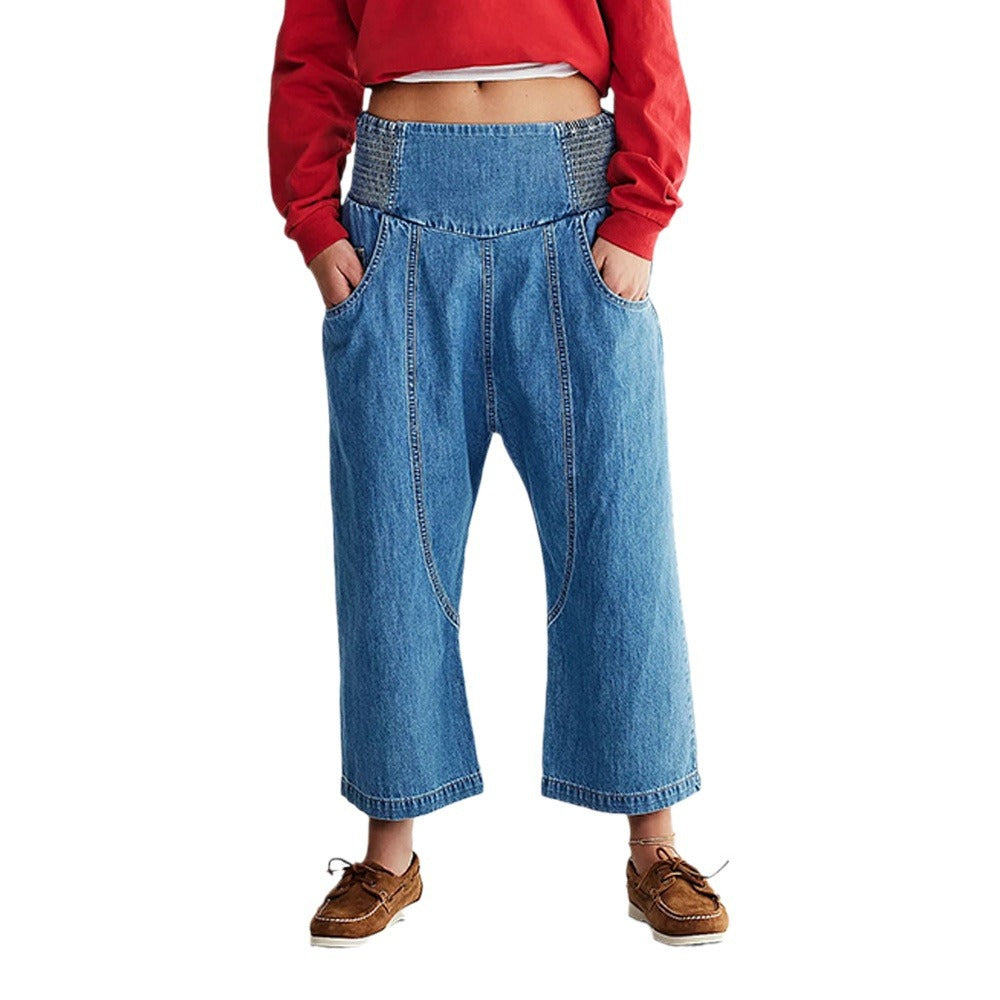 Heidi-Mode | Waschung Dropped Crotch Mid-Waist Straight Jeans