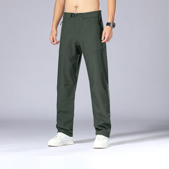Herren Multifunktionale Outdoor-Hose mit verstellbarem Bund und seitlichen Reißverschlusstaschen Heidi-Mode