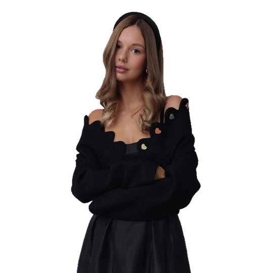 Damen Figurbetonte Jacke mit einzigartigem Knopfdesign Heidi-Mode