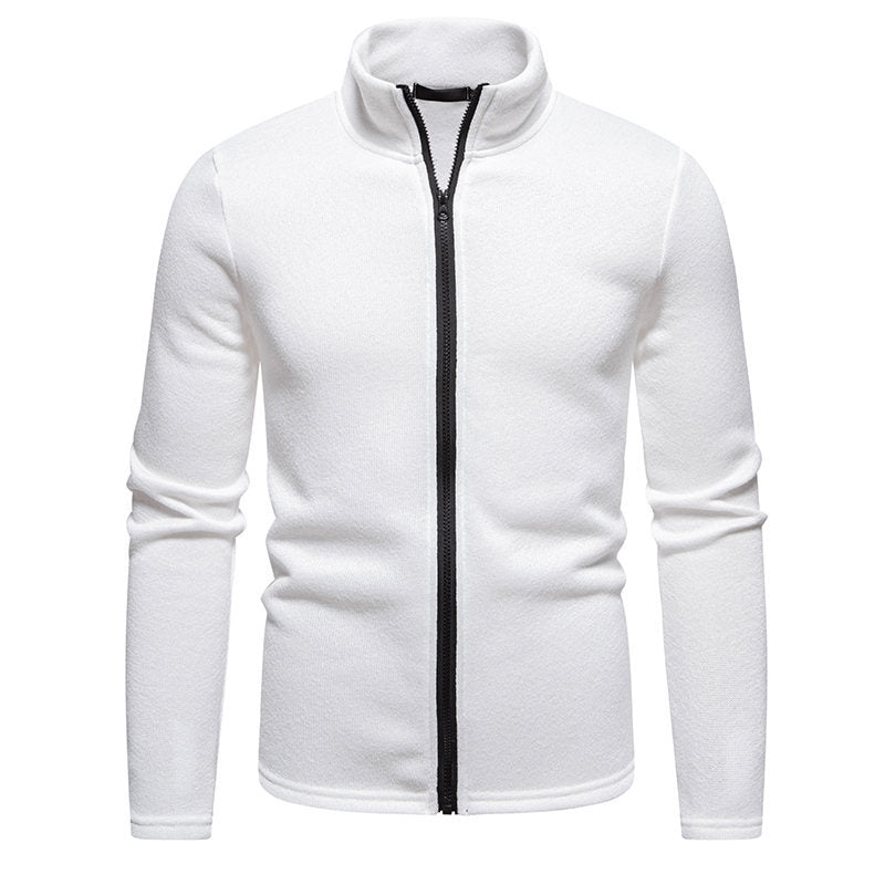 Herren Fleecejacke mit hohem Kragen und praktischem Reißverschluss Heidi-Mode