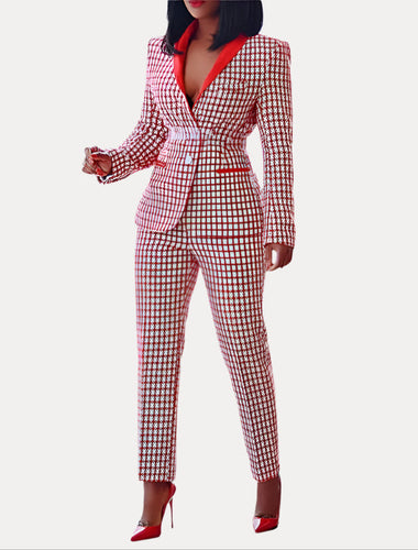 Heidi-Mode | Kariertes Lässiges Blazer Anzug