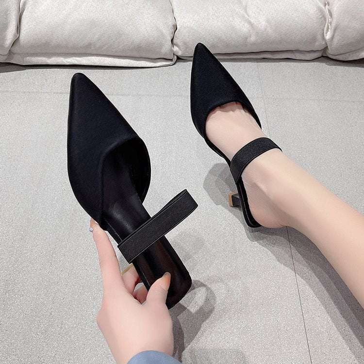 Damen Slingback-Pumps mit elegantem spitzem Design und komfortablem Fersenriemen Heidi-Mode
