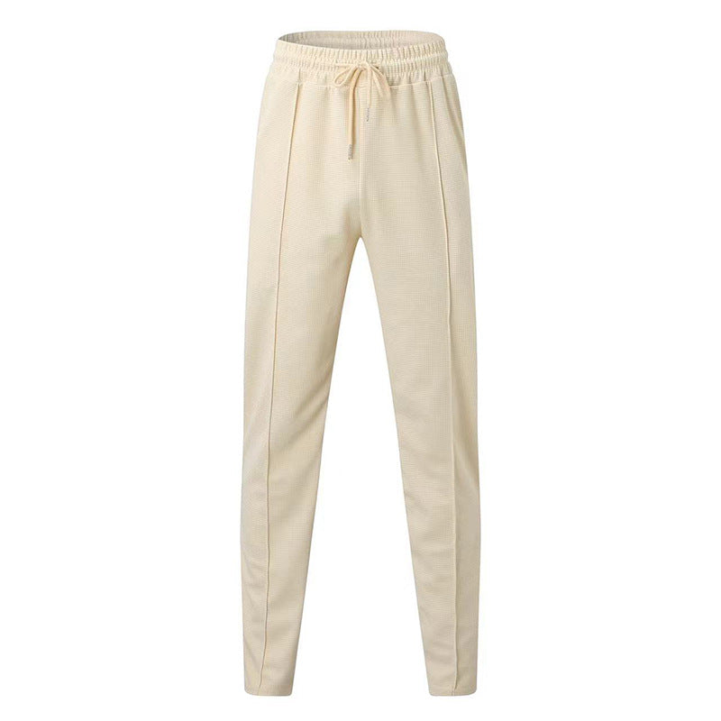 Damen bequeme Stretch-Jogginghose mit hohem Bund und Kordelzug Heidi-Mode
