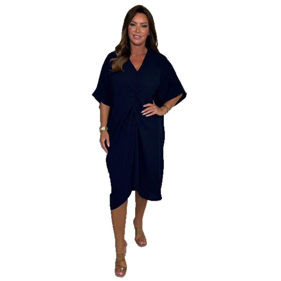Damen elegantes Wickelkleid mit kaschierendem Effekt Heidi-Mode